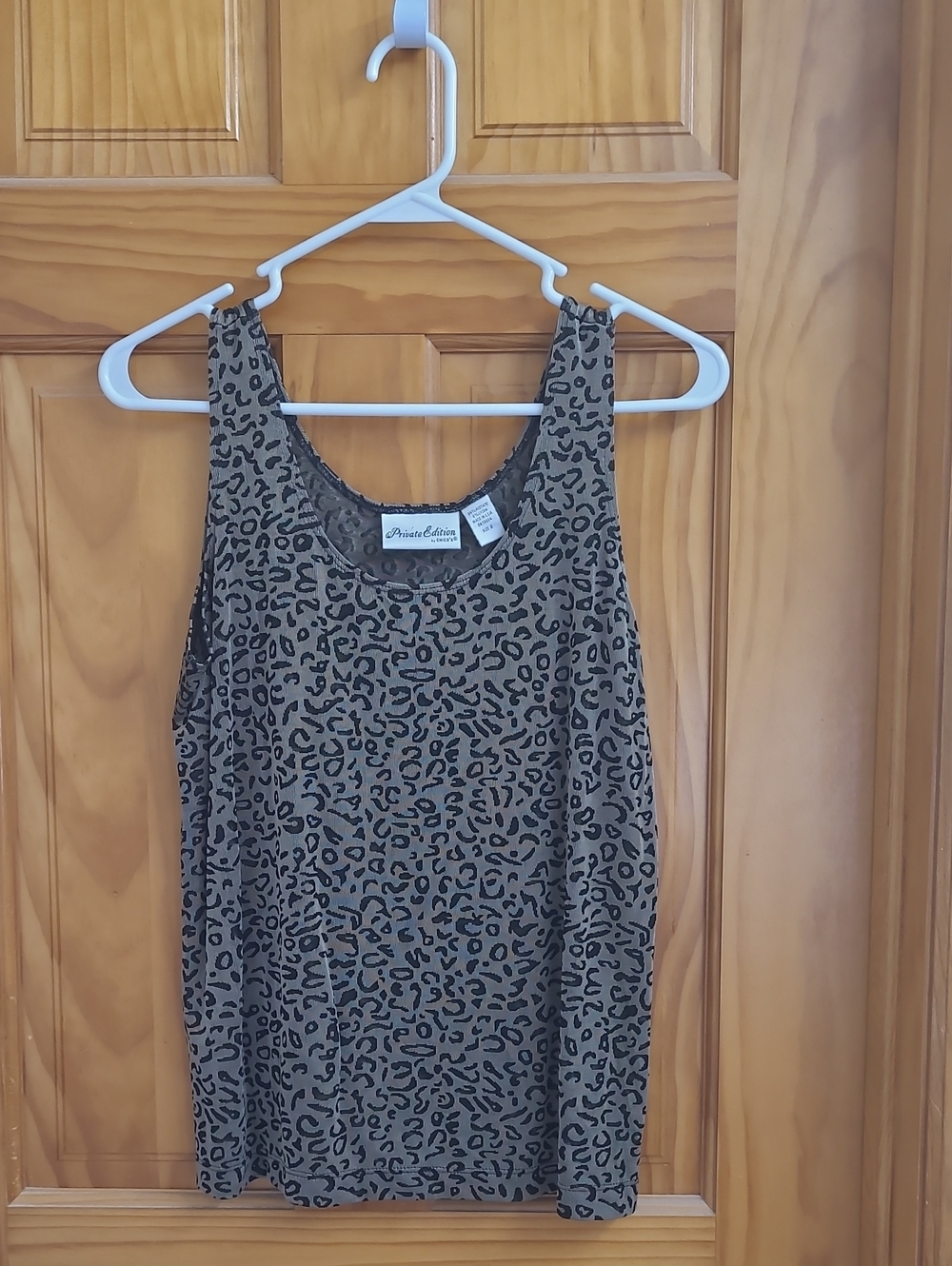 Chico's Olive Brown Leopard-Print Tank